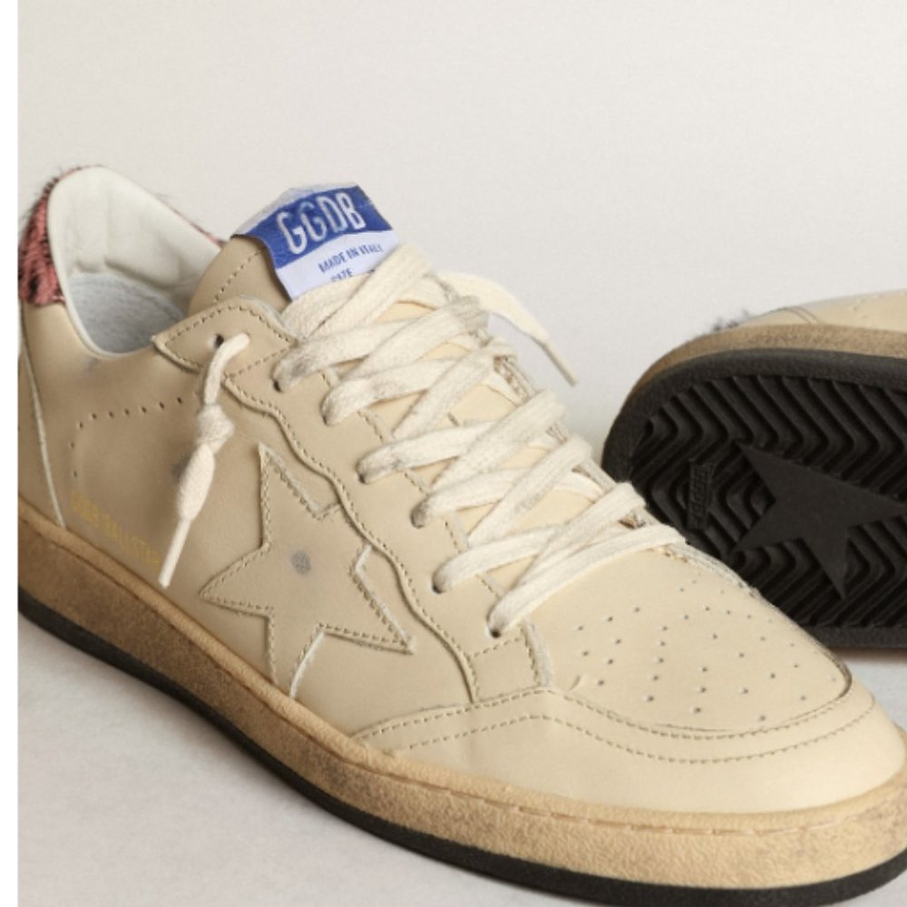 Golden Goose Ball Star LTD Sneakers In Ivory Size-7.5 NEW - Picture 3 of 9